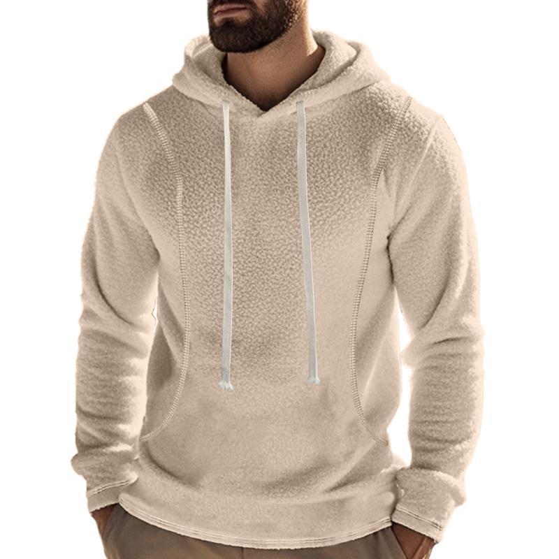 Men's Casual Outdoor Polar Fleece Long Sleeve Pullover Hoodie