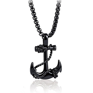 Casual Vintage Anchor Cross Necklace