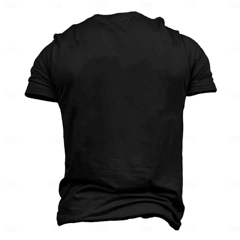 Men's Funny Slang cotton T-shirt Short Sleeve T shirt 3D Print Crew Neck Shirt Fashion Athleisure Street Sports Outdoor Black Dark Green Dark Blue Summer Spring Clothing Apparel S M L XL XXL XXXL