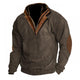 Men's Colorblock Stitching Collar Lapel Sweatshirt