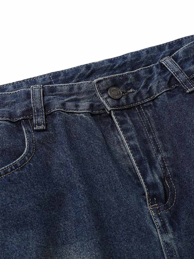 Heavy Washed Workwear Baggy Barrel Jeans