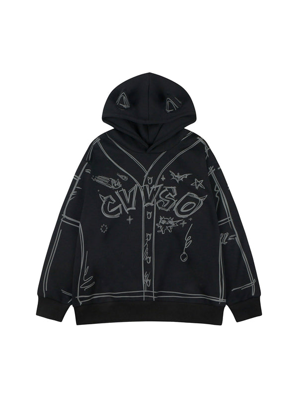 Graffiti Fleece Hoodie