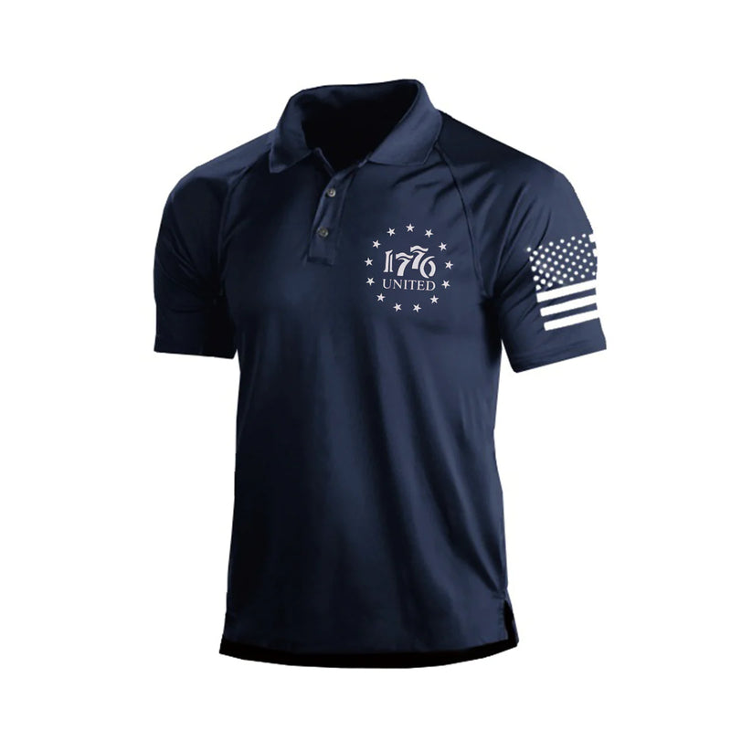 1776 RAGLAN GRAPHIC POLO SHIRT