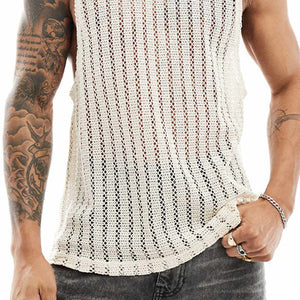 Men's Beach Knit Pullover Sleeveless Tank Top