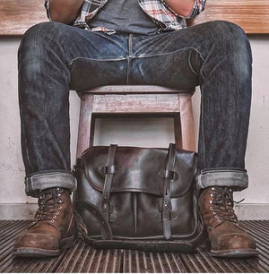 Mne's Vintage Martin Boots Schnürstiefel Braun Lässig Einfarbig Winter Runde Zehen Verdickte Herrenstiefel