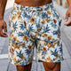 Lässige Leinenshorts mit Resort-Print für Herren