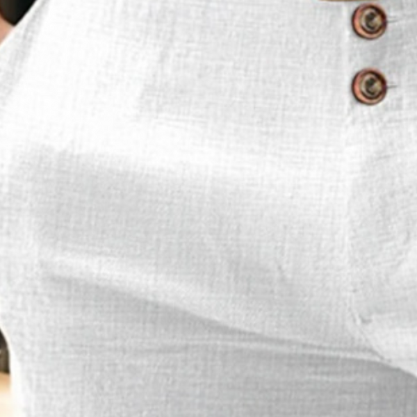 Lässige Anzugshorts aus Baumwolle und Leinen im Slim Fit für Herren