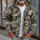 Men's Camouflage Hooded Multi-pocket Zip Cargo Jacket