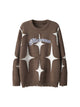 Maillard Star Tassel Ripped Sweater