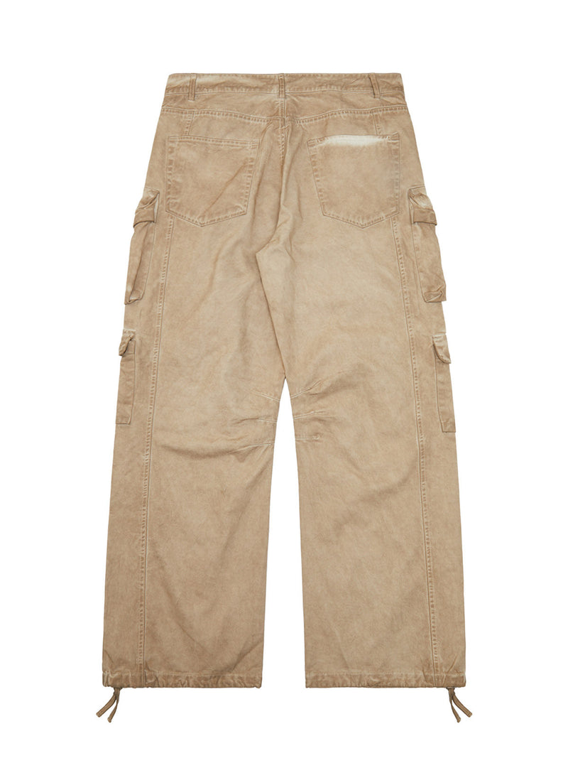 Vintage Wasteland Style Multi Pocket Work Pants