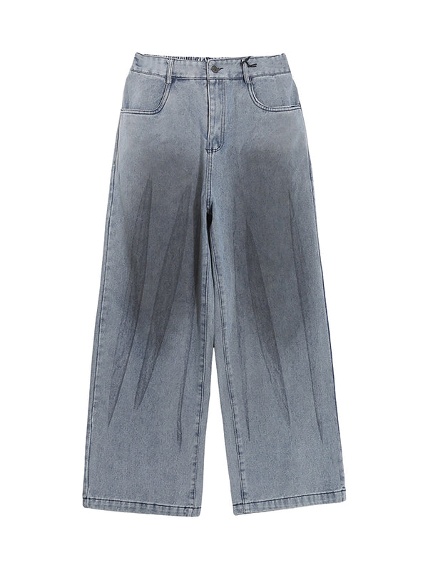 Creative Design Street Hip Hop Washed Jeans