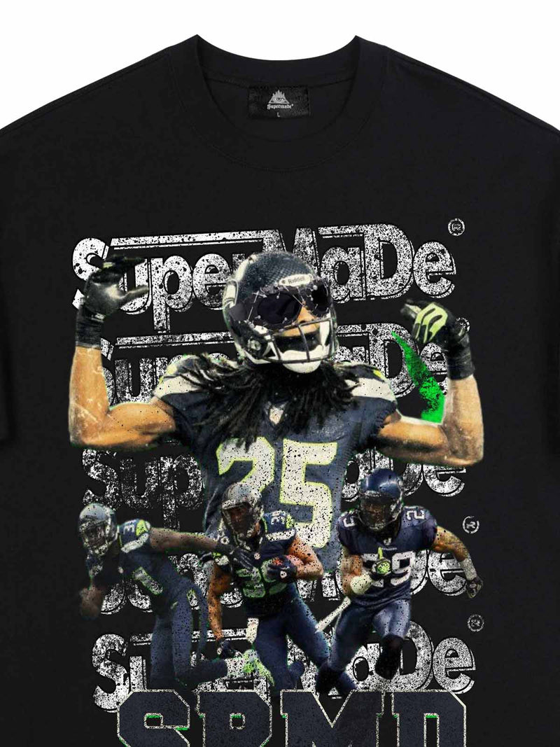 Super Bowl Football Print T-shirt