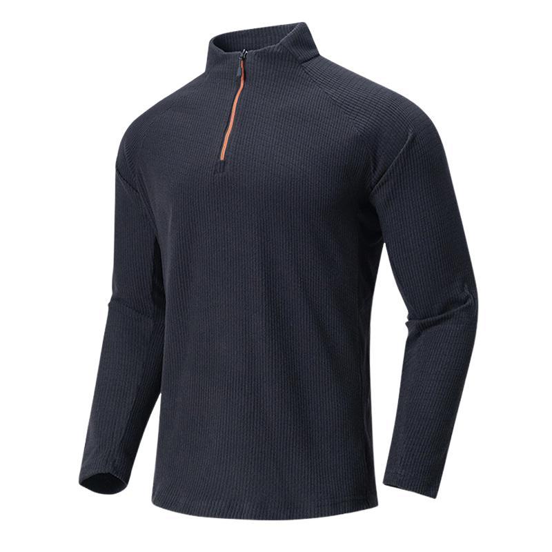 Warmes Fleece-Pullover-Sweatshirt mit Stehkragen für Herren