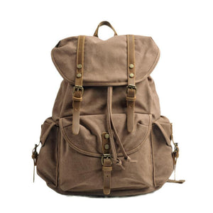Retro-Outdoor-Rucksack aus Canvas mit großer Kapazität und mehreren Taschen für Herren