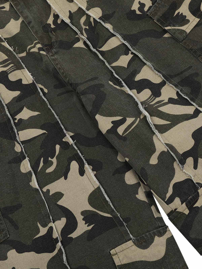 Camouflage Multi Pocket Patched Cargo Pants