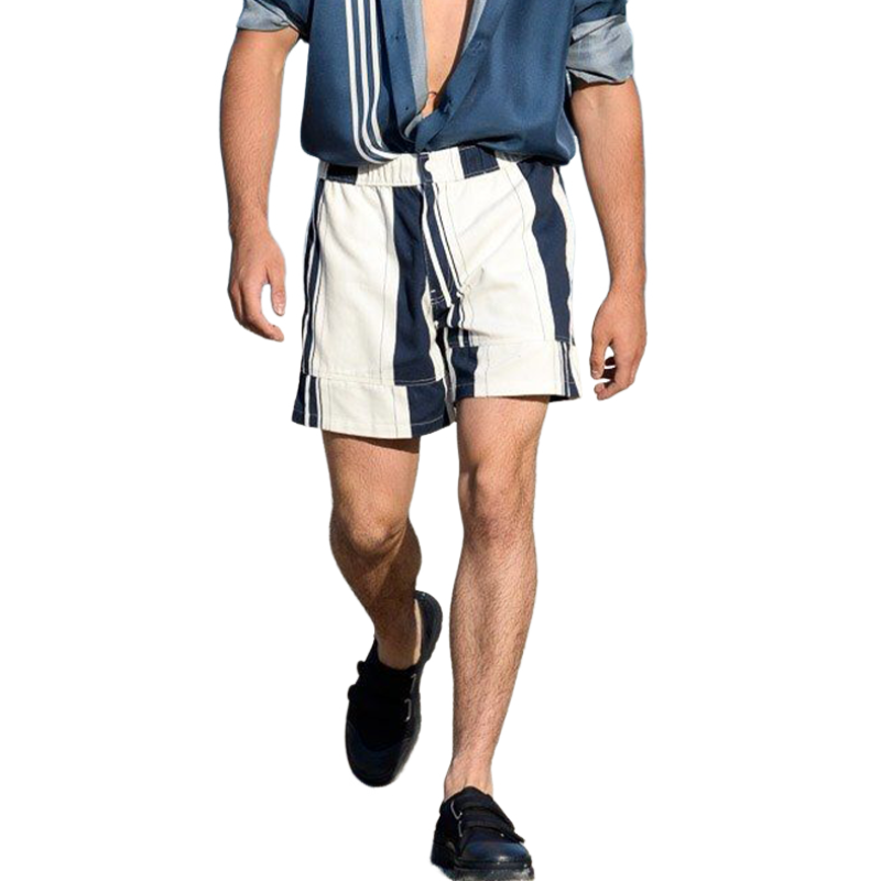 Lässige, gestreifte Resort-Strandshorts für Herren