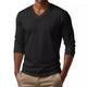 Lässiges Herren-T-Shirt mit V-Ausschnitt und schmaler Passform aus Baumwollmischung