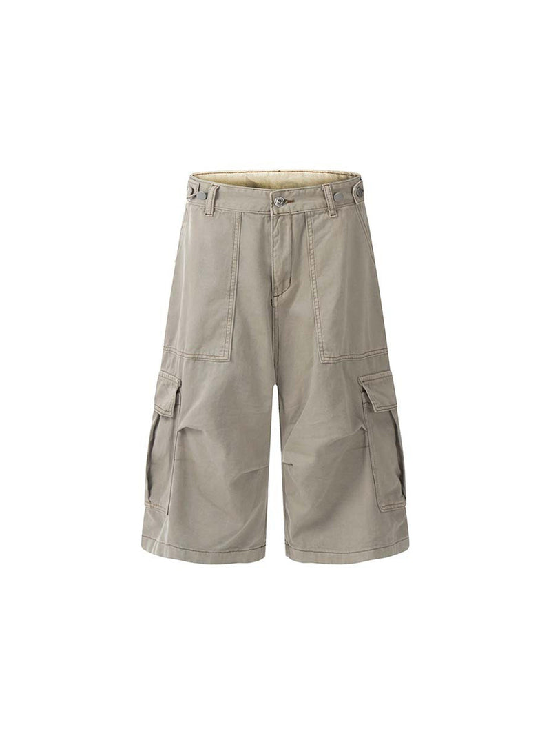 High Street Multi-pocket Workwear Casual Jorts