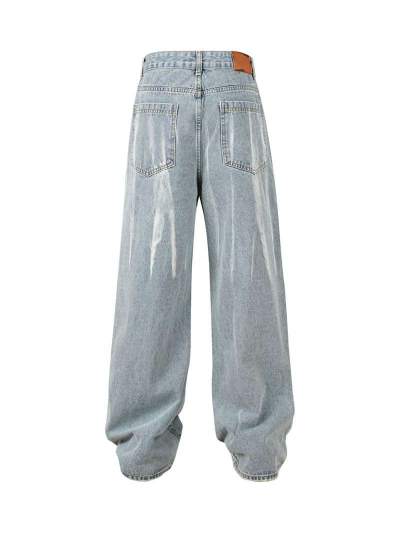 High Street Hip Hop Hand-painted Spray-painted Jeans