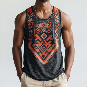 Herren-Tanktop im Retro- und lässigen Ethno-Stil mit Rundhalsausschnitt