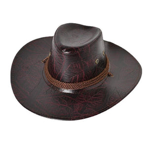 Men's PU Leather Western Cowboy Hat
