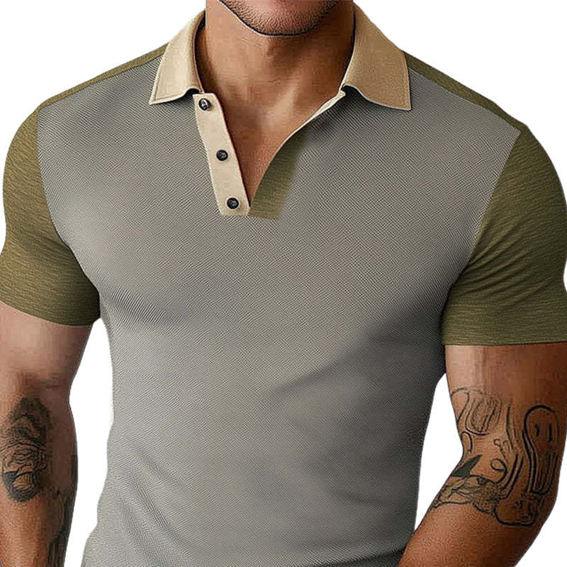 Bequemes Sommer-Basics-Poloshirt aus klassischem Strick für Herren