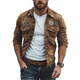 Herren Frühling Klassische Retro Casual Badge Dünne Arbeitsjacke