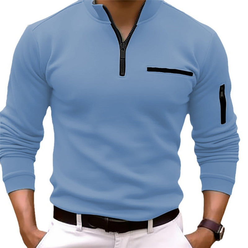 MEN'S SPORTS POLO SHIRT WITH ARM ZIPPER