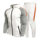Herren-Set mit Kapuzenpullover in Kontrastfarbe und Freizeithose