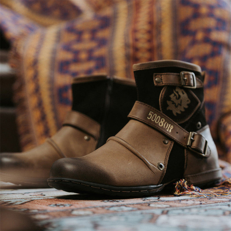 Men's Vintage Western Cowboy Martin Boots