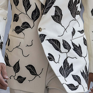 Men's Spring Fashion Thin Printed Suit Jacket