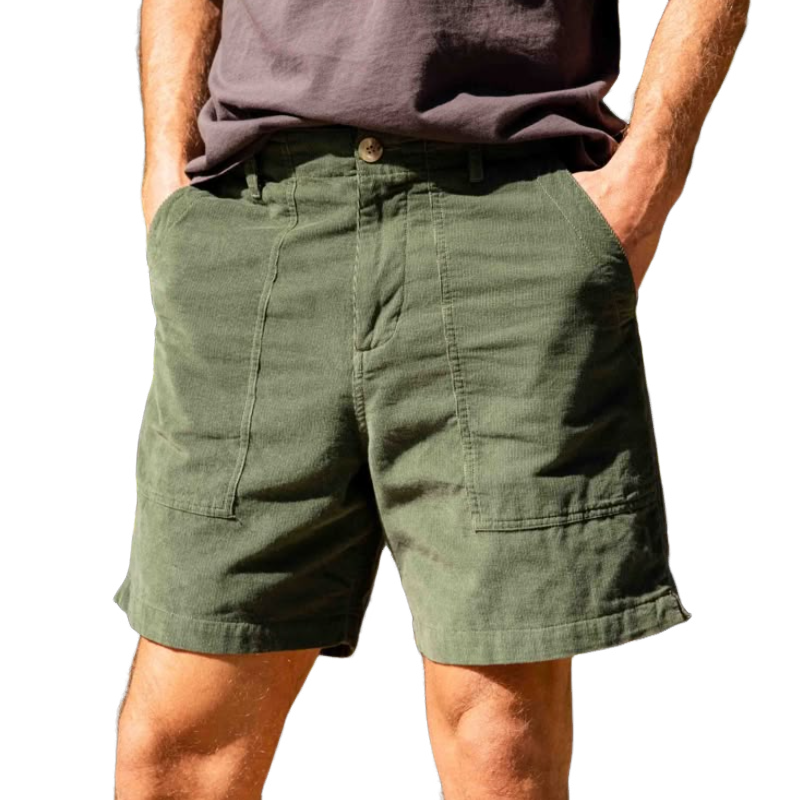 Lässige Cord-Cargo-Shorts für Herren