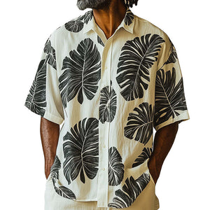 Men's Spring Fashion Printed Short Sleeve Shirt