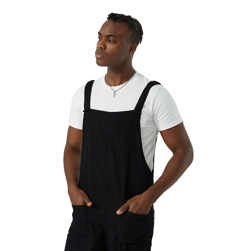 Corduroy Bib Cargo Overalls- Men's