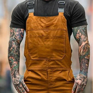 Men's Retro Casual Solid Color Workwear Overalls