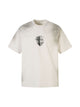 Heavy Cotton Washed Cross Shield Print T-shirt