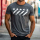 Herren Retro Casual Geometrischer Druck Rundhalsausschnitt Kurzarm T-Shirt
