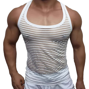 Gestreiftes Slim Fit-Tanktop für Herren