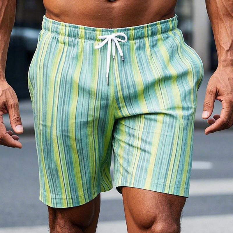Freizeitshorts mit Streifenmuster für Herren