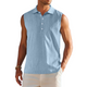 Einfarbige Pullover-Tanktops mit Revers für Herren