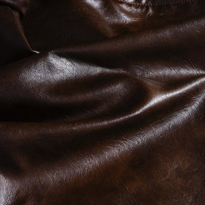 Men's Vintage Distressed Zipper Leather Jacket