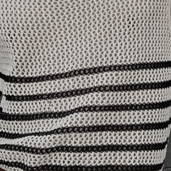 Men's Casual Round Neck Hollow Stripe Knitted Tank Top