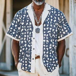 Men's Spring Fashion Printed Sports Short Sleeve Shirt