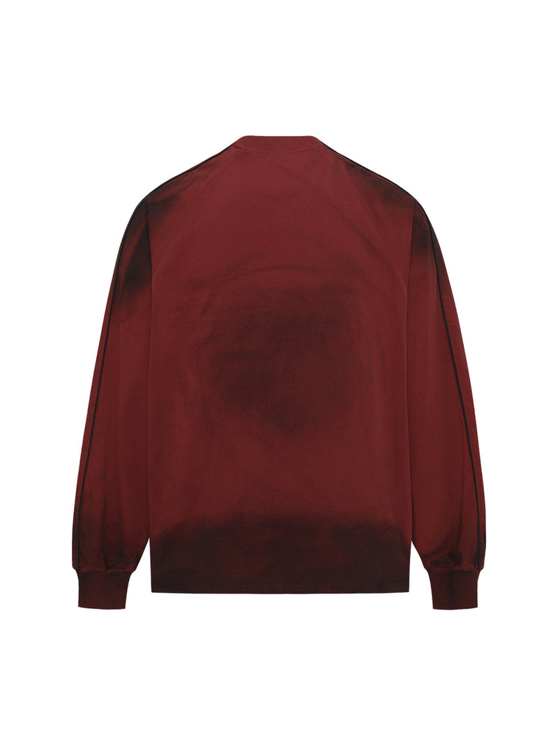 Wasteland Style Dirty Dyed Retro Print Sweatshirt