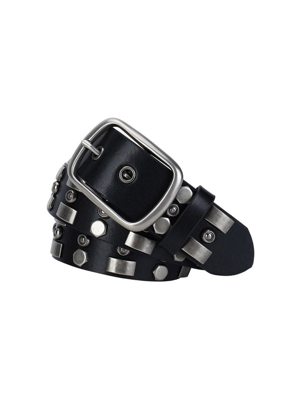 Punk Style Rivet PU Leather Belt