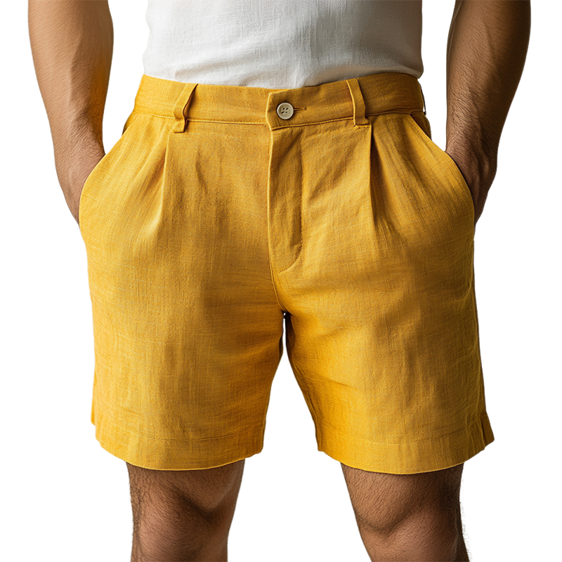 Lässige Retro-Shorts aus Leinen für Herren