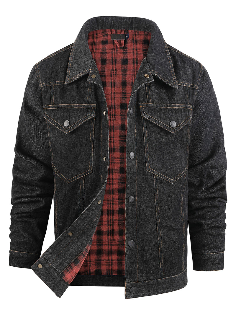 PLAID FLANNEL CASUAL JACKET