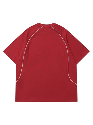 T-Shirt mit Retro-Buchstaben-Print 