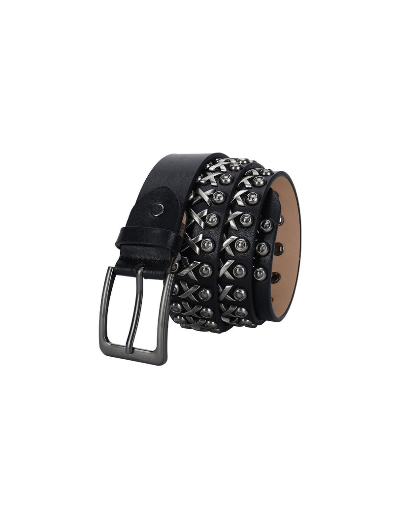 Punk Style Rivet PU Leather Belt