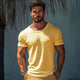 Men's Casual Cotton Round Neck Slim Fit Short Sleeve T-Shirt